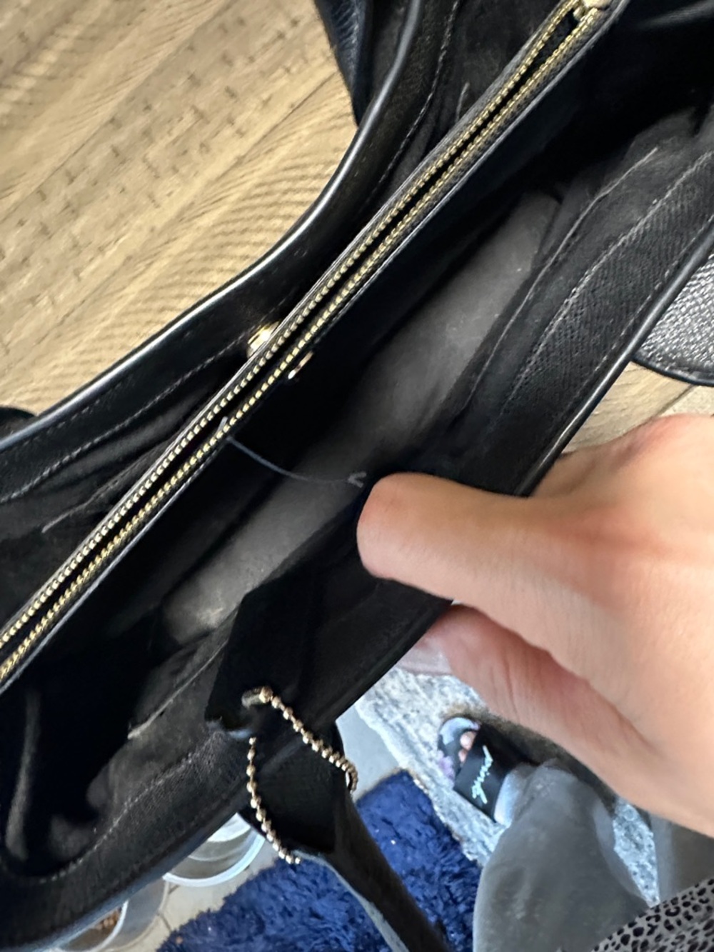 Coach Brown and Black Signature Tote - Picture 4 of 5